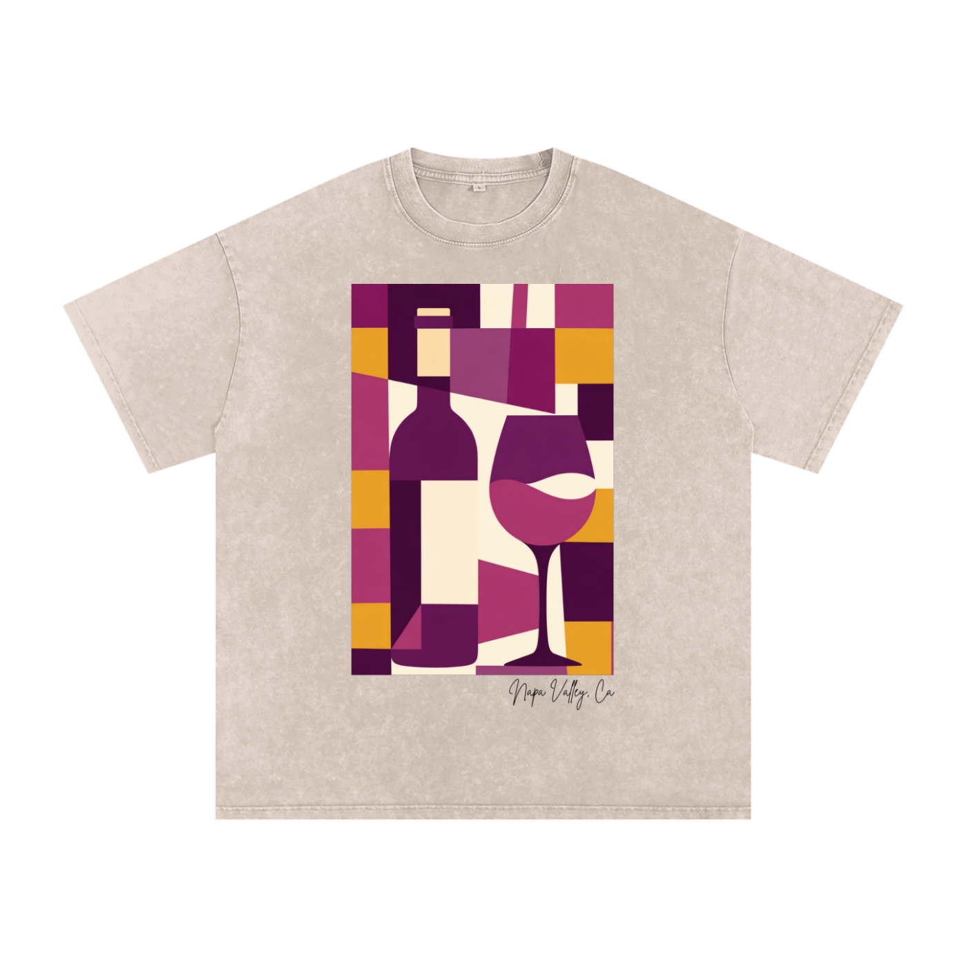 Napa Valley Snow Washed Oversized Cotton T-Shirt