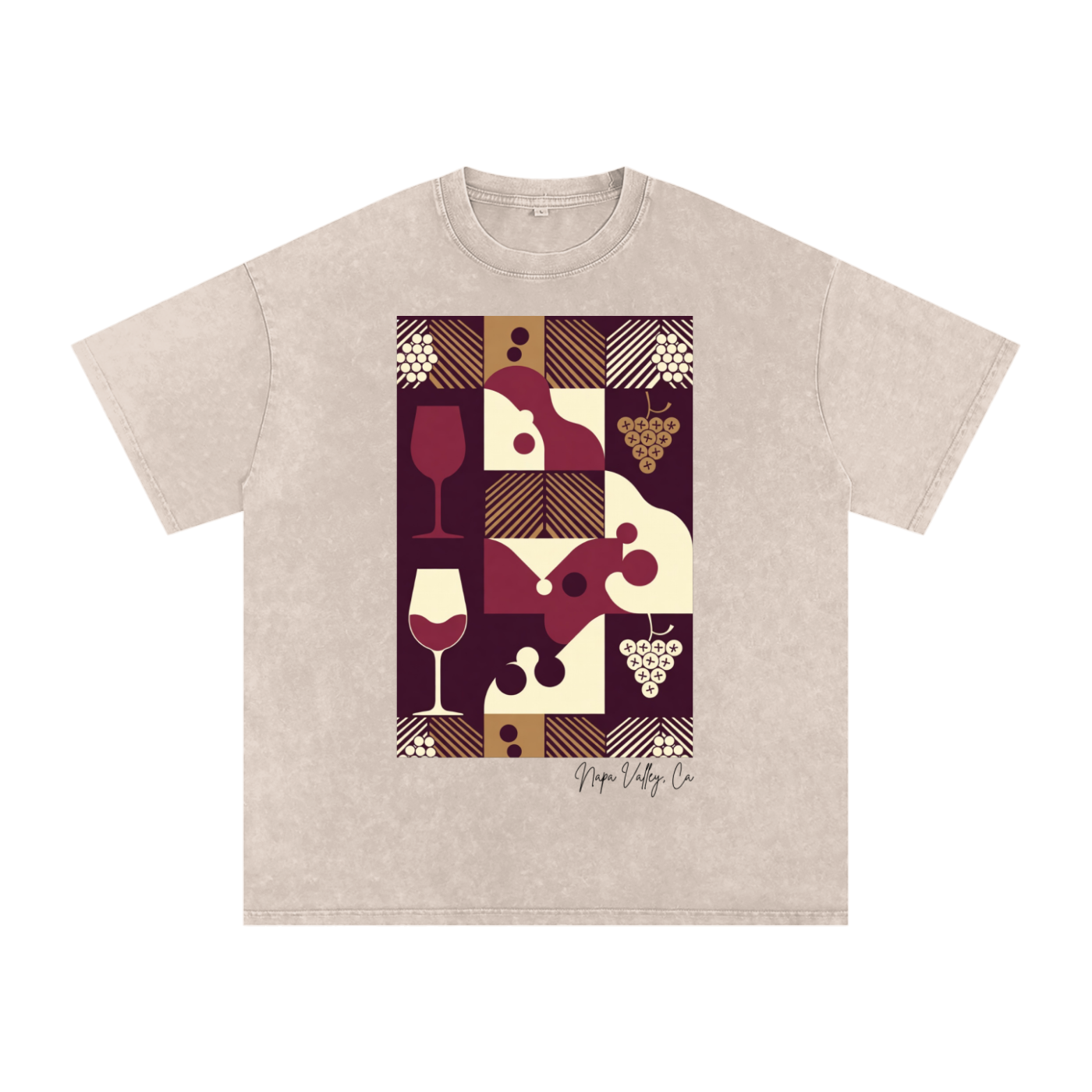 Napa Valley Snow Washed Oversized Cotton T-Shirt