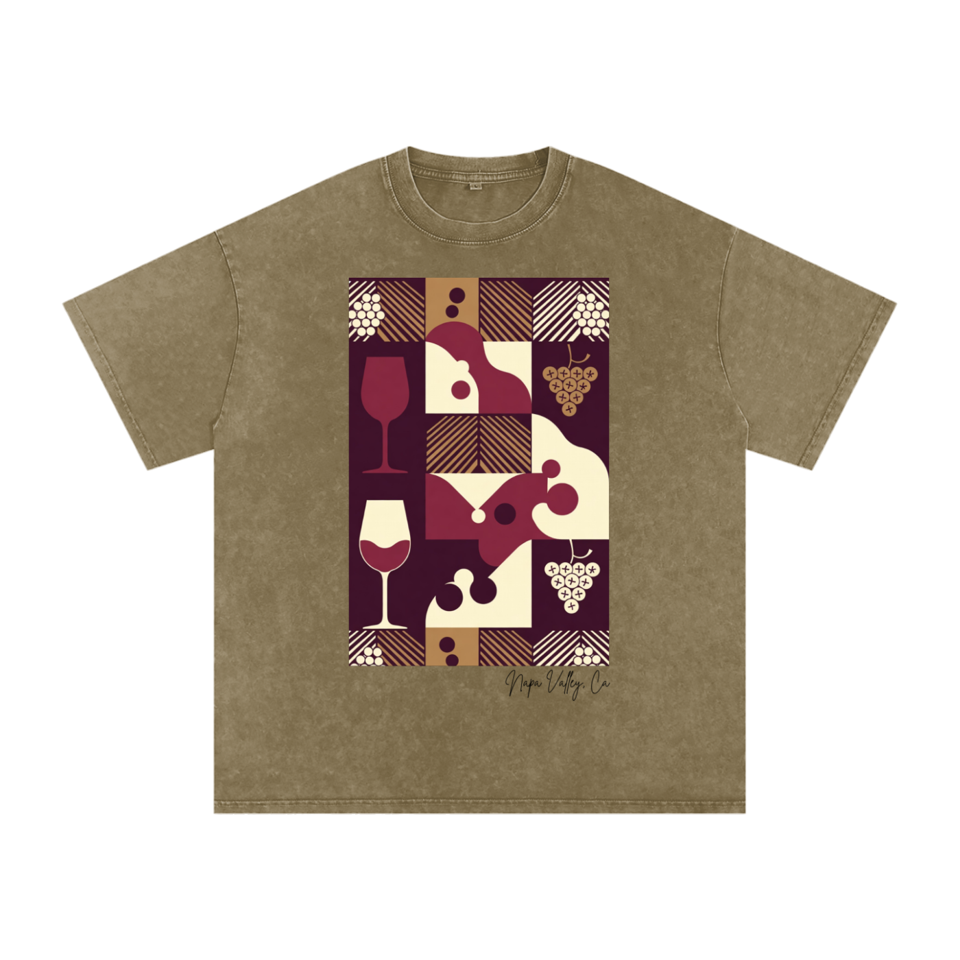Napa Valley Snow Washed Oversized Cotton T-Shirt
