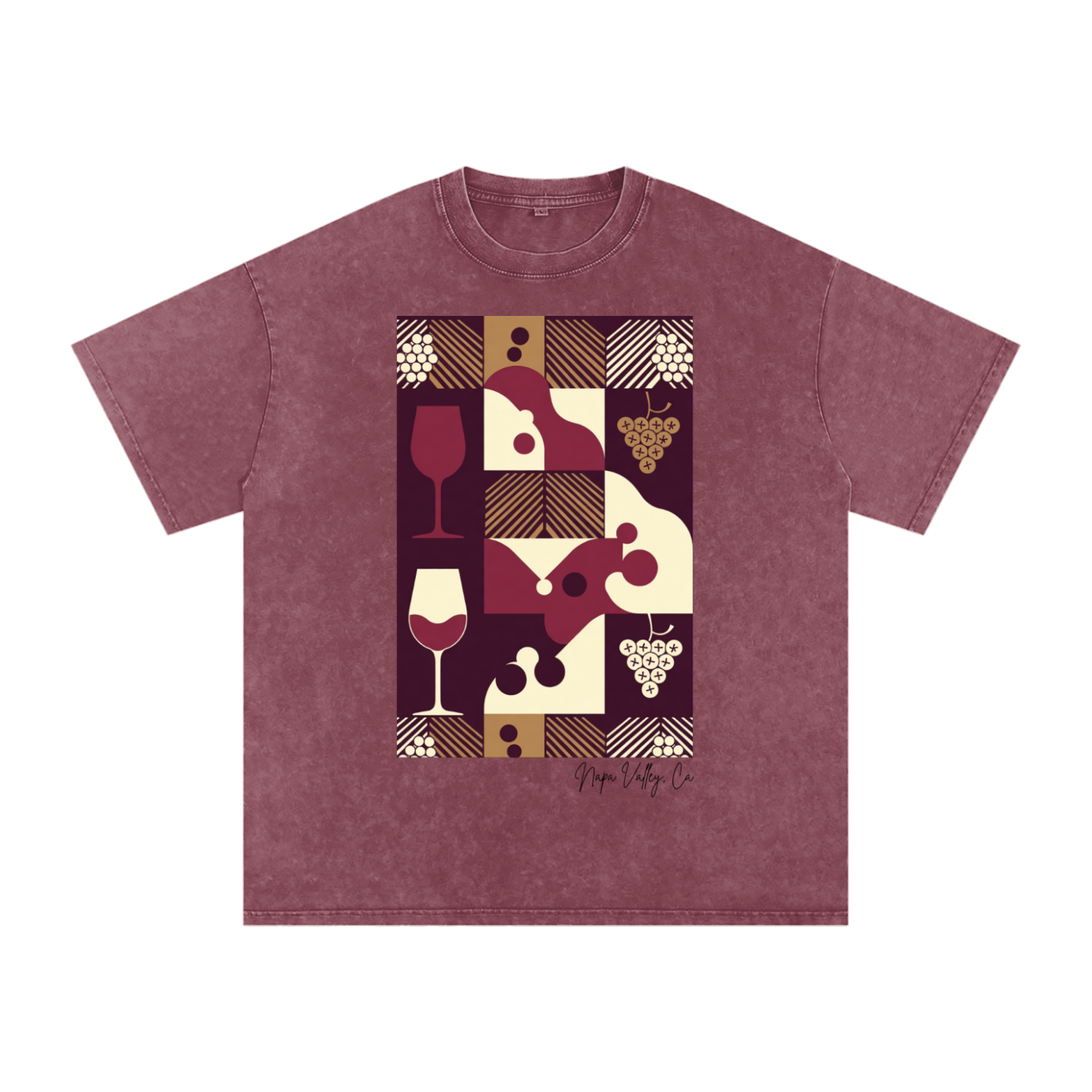 Napa Valley Snow Washed Oversized Cotton T-Shirt